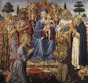 Benozzo Gozzoli The Virgin and Child Enthroned among Angels and Saints oil painting picture wholesale